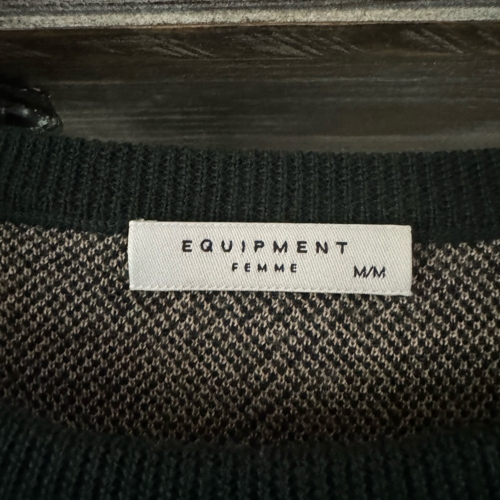 Equipment Plaid Wool Sweater - size Medium - Picture 3 of 6